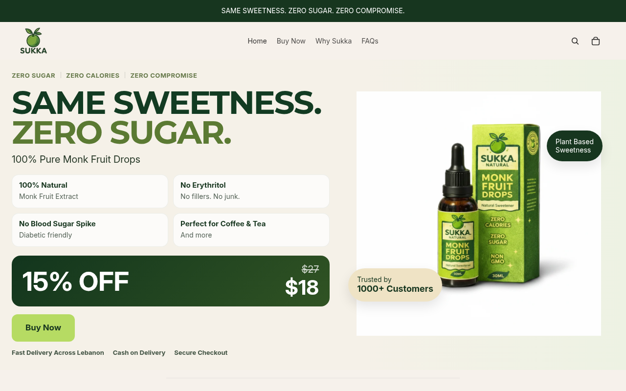 Sukka Shopify storefront